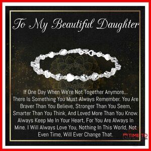 Sterling Silver Plated Charm Bracelet For Daughter Gift